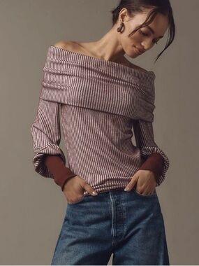 By Anthropologie Off-The-Shoulder Top